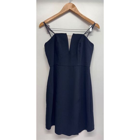 Liv Foster Strapless Twill Cocktail Mini Dress Size Small Black NWT - Picture 2 of 12